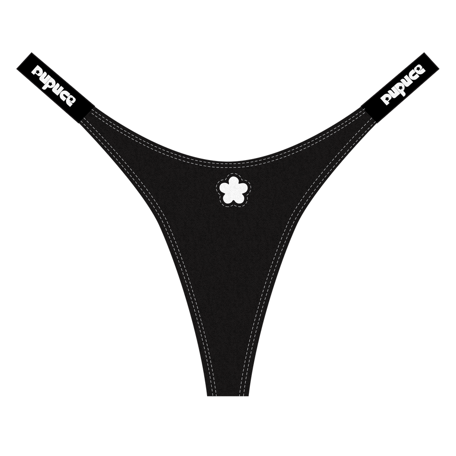 Lot de 2 Strings Noir Pupuce
