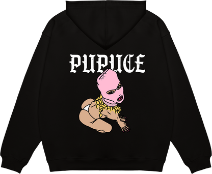 Hoodie épais PUPUCE 2.0 DROP 2 Logo dos Noir