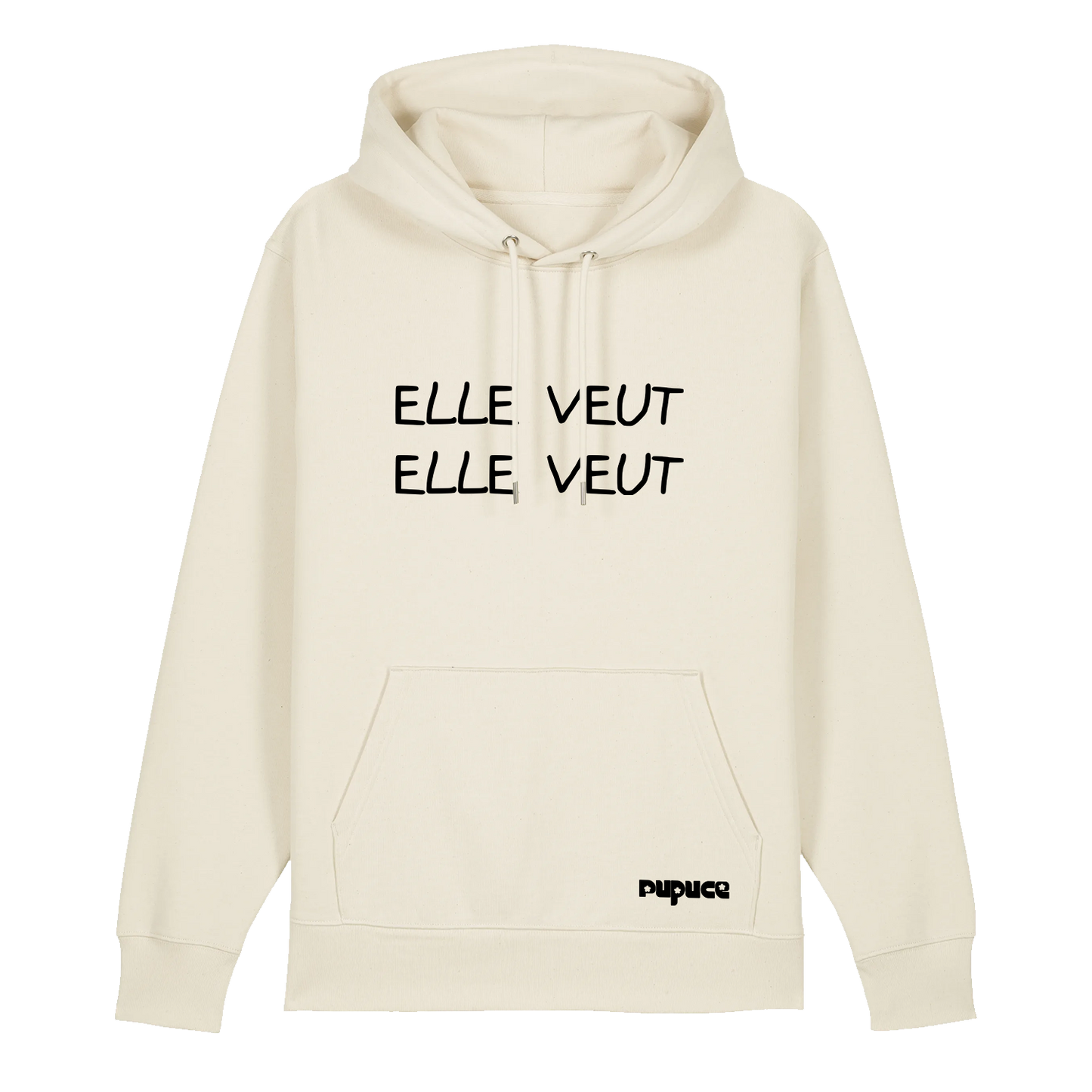 Hoodie Cordon Pupuce Ecru Elle Veut Elle Veut