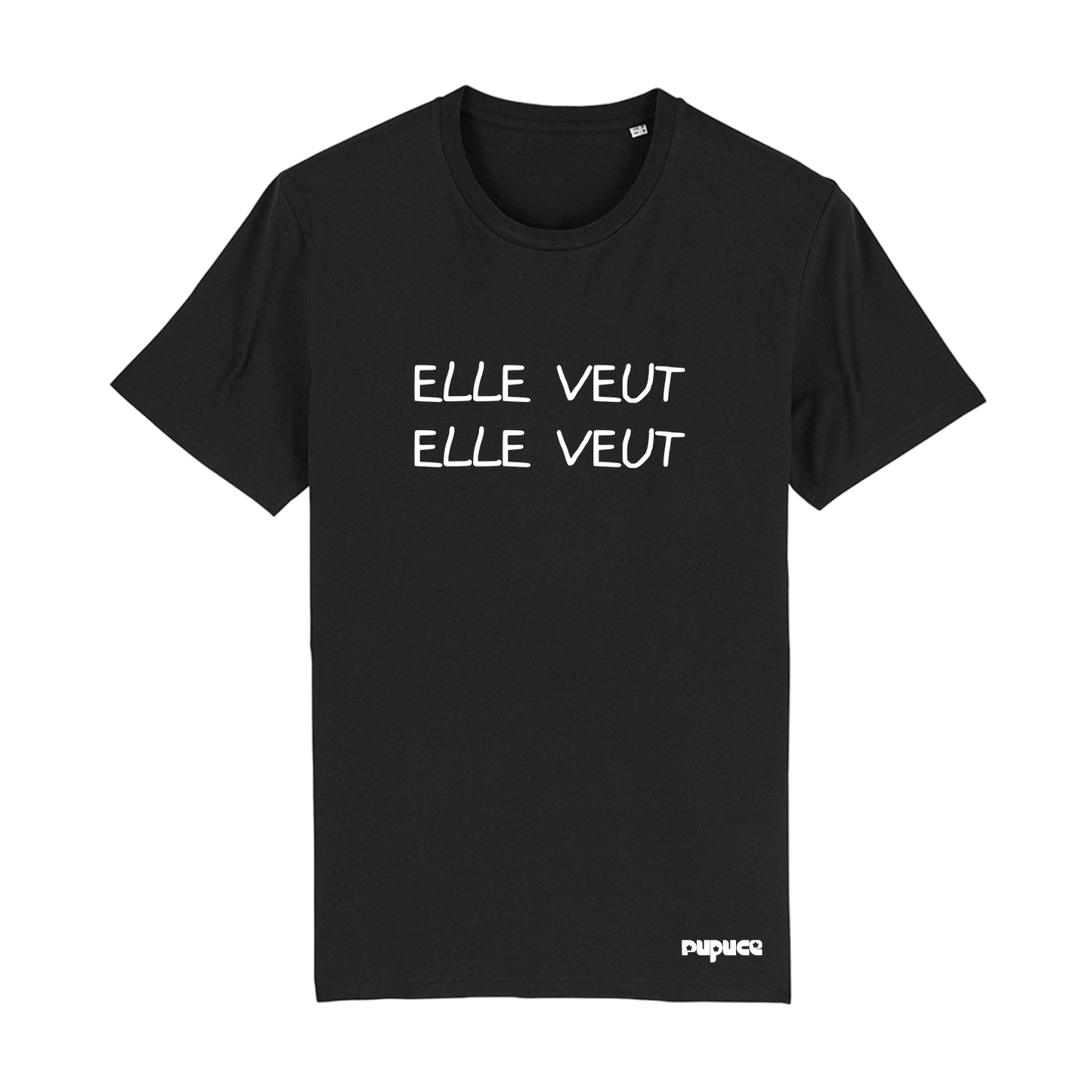 T-shirt classique Pupuce Noir Elle Veut Elle Veut